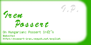 iren possert business card